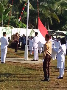 Upacara Peringatan HUT RI ke- 77 di Desa Air itam Timur Berjalan Sukses