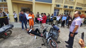 Polres PALI Gelar Rekonstruksi Kasus Pembunuhan,Begini Jelasnya