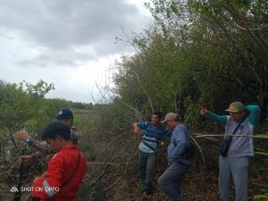 Tiga Kepala Desa Tempirai Tinjau Tapal Batas Sungai Danau Burung, Dan Mengklarifikasi Batas Wilayah