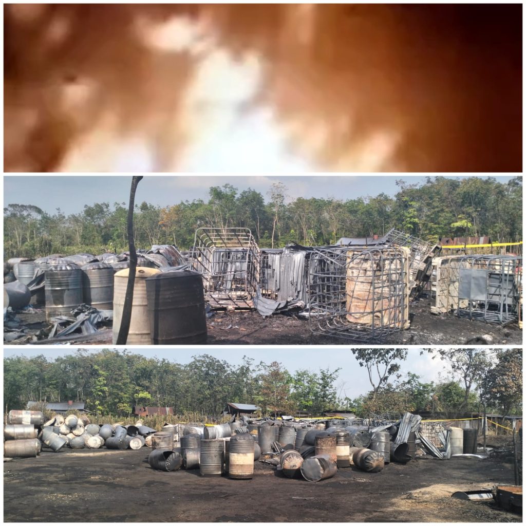 Diduga Penyulingan Minyak Ilegal di Dekat Taman Toga Mangun Jaya Terbakar, Begini Jelasnya