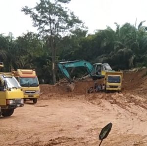 Proyek Pembuatan Embung di Desa Loka jaya kecamatan Keluang Disoal