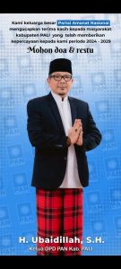 Di Bawah Pimpinan H.Ubaidillah, SH, PAN Raih Suara Terbanyak di Pemilu 2024, Ini Harapan Warga 