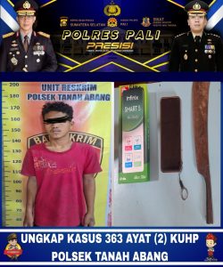 Terduga Pelaku Pencurian Berhasil Diamankan Tim Naga Hitam Unit Reskrim Polsek Tanah Abang