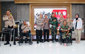 Bhakti Kesehatan Hari Bhayangkara, Polda Sumsel Peduli Personel TNI-Polri Penyandang Disabilitas