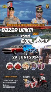 Unik, Hari Bhayangkara Ke 78 Polda Sumsel Akan Dimeriahkan Kontes Mobil Klasik