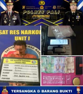 Satres Narkoba Polres PALI Amankan Terduga Pelaku Pengedar Sabu, Begini Jelasnya
