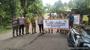 Polres PALI Gelar Simulasi Penutupan Jalan Pembangun Jembatan, Begini Jelasnya