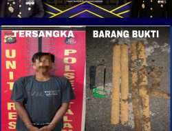 Terduga Pencuri Pipa Pertamina Diamankan Unit Reskrim Polsek Talang Ubi