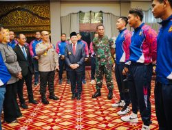 Siap Berlaga di Kejurnas Piala Kapolri, Tim Voli Putra dan Putri Sumsel Dilepas PJ Gubernur
