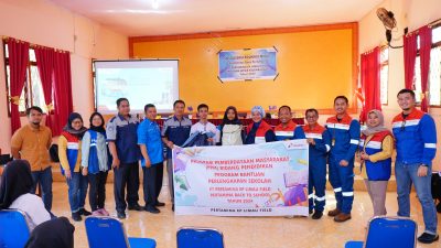 Apresiasi Semangat Siswa, PT Pertamina EP Limau Field Berikan 60 Paket Alat Sekolah dan Tanam 500 Pohon