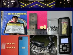 Satreskoba Polres PALI Amankan Terduga Kurir Narkotika, Segini BB yang Didapat