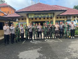 Amankan Tahapan Rekapitulasi Pilkada 2024, Polsek Talang Ubi Sinergi Dengan Koramil 403-03