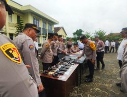 Polres PALI Gelar Pemeriksaan Senjata Api 