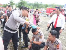 Gelar Upacara Kenaikan Pangkat dan Perhargaan Pengabdian Personelnya, Ini Pesan Kapolres PALI