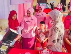 Kolaborasi Rumkit Bhayangkara M Hasan Bersama Yayasan Kemala Bhayangkari Sumsel Gelar Bhaktikes, Wujud Peduli Kesehatan Mata Anak