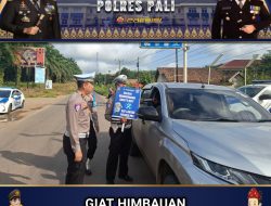 SATLANTAS POLRES PALI GELAR OPERASI KESELAMATAN MUSI 2025 DI SIMPANG TAIS, TINGKATKAN KESADARAN BERLALU LINTAS