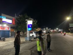 PASTIKAN KAMTIBMAS AMAN DAN KONDUSIF,POLSEK TALANG UBI GELAR PATROLI MALAM