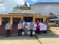 Wujud Peduli Masyarkat, Polsek Penukal Abab Salurkan Bansos 