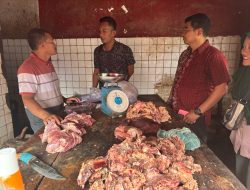 Polsek Talang Ubi Pantau Harga dan Ketersedian Bahan Pokok di Pasar Pendopo