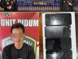 SATRESKRIM POLRES PALI BEKUK PELAKU CURAT, TIGA UNIT HANDPHONE DIAMANKAN