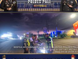 Patroli Malam Blue Light Satlantas Polres PALI Jaga Kondusifitas Lalin dan Antisipasi 3C