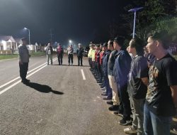 Tingkatkan Keamanan dan Ketertiban, Tim UKL I Polres PALI Gelar Razia Terpadu di Simpang Tiga
