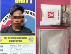 Pemuda Berstatus Mahasiswa Diringkus Satresnarkoba Polres PALI, Terkait Kasus Sabu