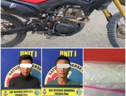 Satresnarkoba Polres PALI Ringkus Dua Kurir Narkoba, Sabu 33,64 Gram Diamankan
