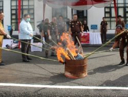 Barang Bukti 140 Kasus Dimusnahkan! Kejari PALI Hancurkan Narkoba dan Senjata di Hadapan Publik