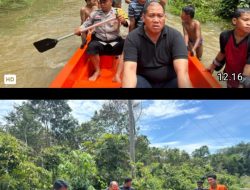 Tim Gabungan Polsek Talang Ubi Lakukan Monitoring Banjir di Desa Sungai Ibul, Begini Jelasnya 