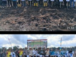 Dorong Ketahanan Pangan, Pemdes Betung Barat Sinergi dengan TNI Tanam Padi Serentak 