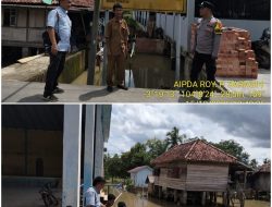 Banjir di Desa Curup Mulai Surut, Polsek Tanah Abang Pantau Debit Sungai Lematang