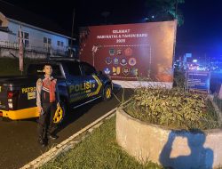 Samapta Polres PALI Siaga Nataru, Antisipasi Kepadatan Lalin dan 3C di Simpang Lima Pendopo