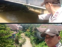 Situasi Sungai Masih Normal, Polsek Talang Ubi Lakukan Monitoring Debit Air