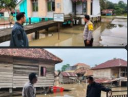 Polsek Tanah Abang Intensifkan Patroli Sungai Lematang, Debit Air Berangsur Surut