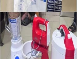 Polres PALI Gerebek Gudang Elektronik Bermerek Palsu, Empat Orang Diamankan