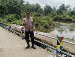 POLSEK PENUKAL ABAB MONITORING SUNGAI, KETINGGIAN AIR MASIH BATAS NORMAL   