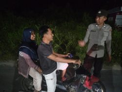 Razia KRYD Polsek Penukal Utara Tegur 12 Pengendara, Polisi Imbau Remaja Tak Nongkrong Hingga Larut Malam