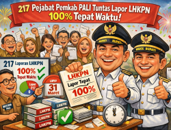 217 Pejabat Pemkab PALI Tuntas Lapor LHKPN, Kepatuhan dan Ketepatan Waktu Capai 100 Persen